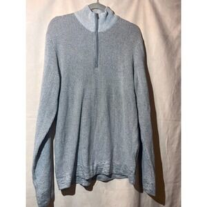 NEW Calvin Klein Mens SZ XL 1/4 Zip Sweater Gray Pullover B14